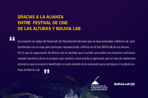Bolivia será parte del “2do Doculab de las Alturas”
