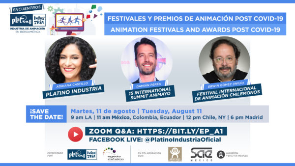 Encuentros Platino Industria abordará el panel “Festivales y Premios de Animación Post Covid-19"