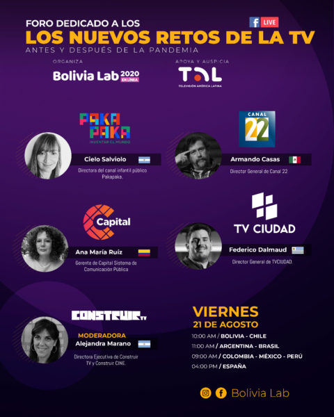 Cinco medios televisivos serán parte del Foro dedicado a los nuevos retos de la TV