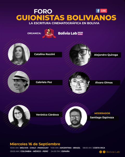 Bolivia Lab y Guerrillera organizan "Foro de Guionistas Bolivianos"